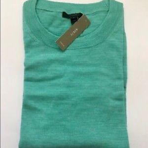 J crew 100% wool tippi in heather emerald .